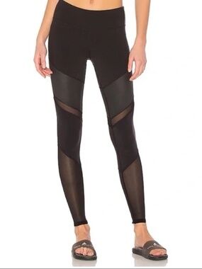 Alo Yoga Sheila Leggings Mesh Faux Leather